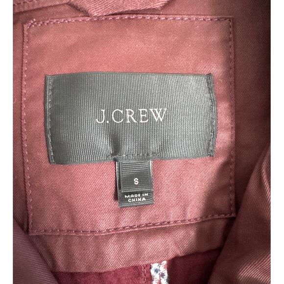 J. Crew Downtown Field Waxed Utility Jacket Wine 19034 Size S - Picture 5 of 11